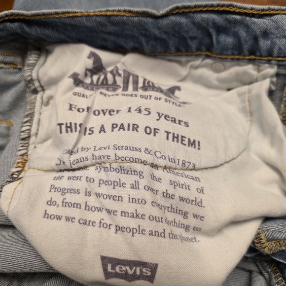 Mens 511 Levi's Light Blue Straight Leg Jeans Slim 36x32 Run Small - Picture 11 of 13